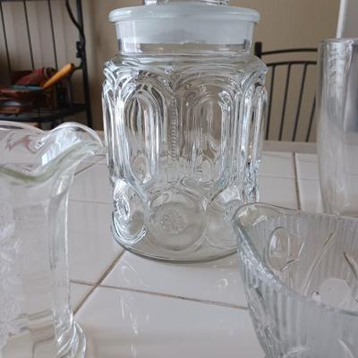 GLASS JARS, BOWLS AND MORE