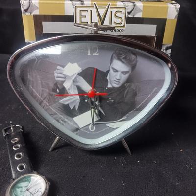 ELVIS PRESLLEY WATCH AND ALARM CLOCK