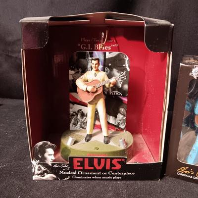 ELVIS ILLUMINATED AND MUSICAL ORNAMENT W/2ND ORNAMENT