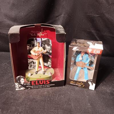 ELVIS ILLUMINATED AND MUSICAL ORNAMENT W/2ND ORNAMENT