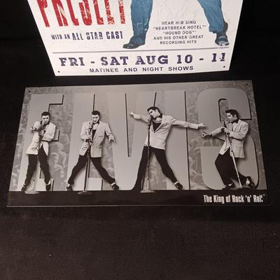 2 METAL ELVIS SIGNS