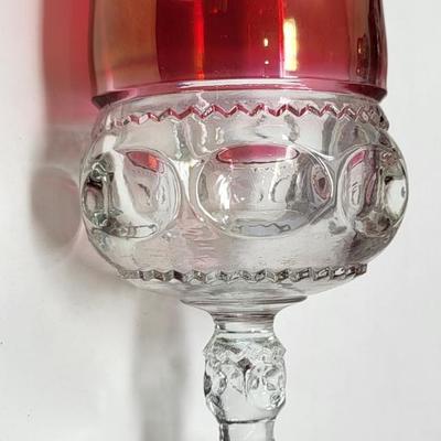 Vintage Indiana Glass Kings Crown Tiffin Thumbprint Glasses