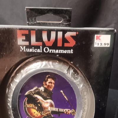 2 MUSICAL ELVIS ORNAMENTS