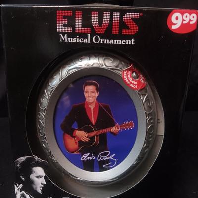 2 MUSICAL ELVIS ORNAMENTS