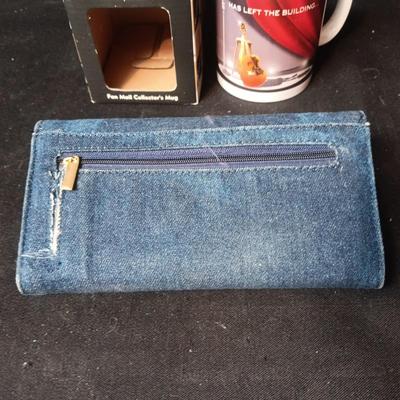 ELVIS DENIM WALLET AND COFFEE MUG