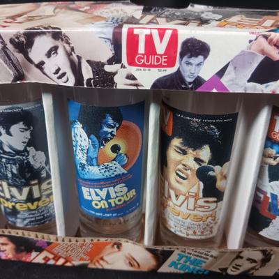 ELVIS TV GUIDE SHOT GLASSES