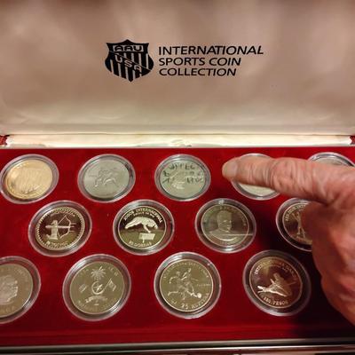 INTERNATIONAL SPORTS COIN COLLECTION SET OF 14 .999 SILVER ONLY 20 MADE