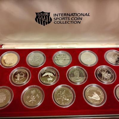 INTERNATIONAL SPORTS COIN COLLECTION SET OF 14 .999 SILVER ONLY 20 MADE
