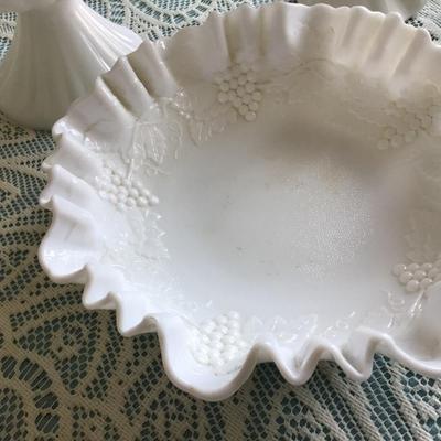 Milk Glass Lot