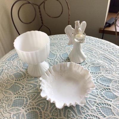 Milk Glass Lot