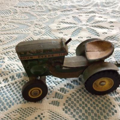 Vintage John Deere Lawn Mower and Cart.