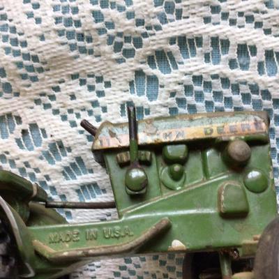 Vintage John Deere Lawn Mower and Cart.