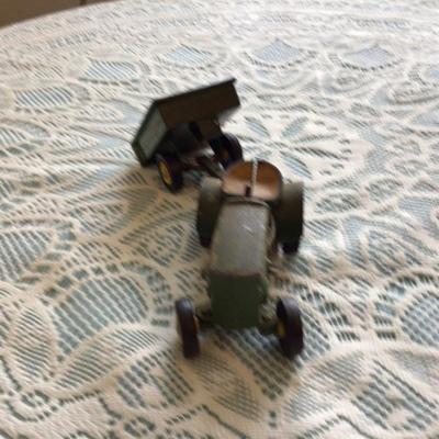 Vintage John Deere Lawn Mower and Cart.