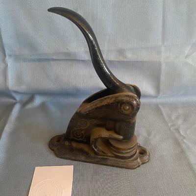 Vintage Cast Iron Stamp Seal Emboss