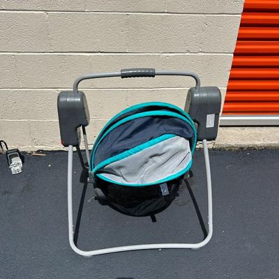 Fisher-Price On-the-Go Pixel Forest Portable Swing with Canopy – USED