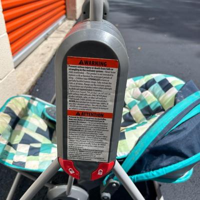 Fisher-Price On-the-Go Pixel Forest Portable Swing with Canopy – USED