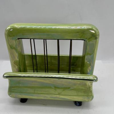 Green Toastrite 1927 Antique Luster Ceramic Onyxide China Porcelain.