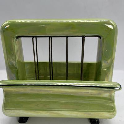 Green Toastrite 1927 Antique Luster Ceramic Onyxide China Porcelain.