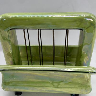 Green Toastrite 1927 Antique Luster Ceramic Onyxide China Porcelain.