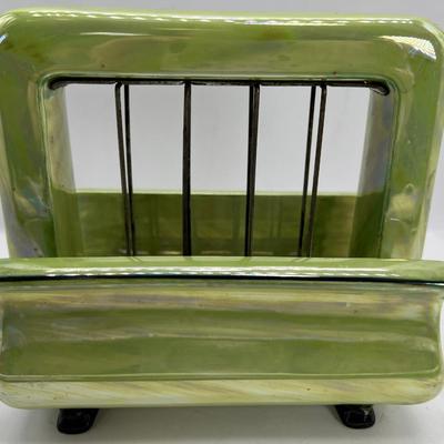 Green Toastrite 1927 Antique Luster Ceramic Onyxide China Porcelain.
