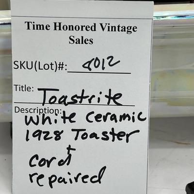 1927 White Luster Toastrite repaired