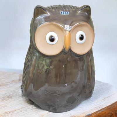 Ceramic Glazed Owl Decor