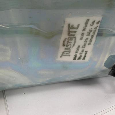 Light blue luster ceramic china Toastrite with cord