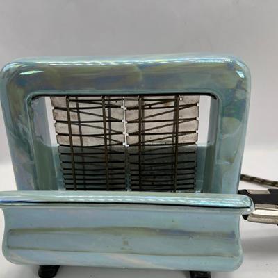Light blue luster ceramic china Toastrite with cord