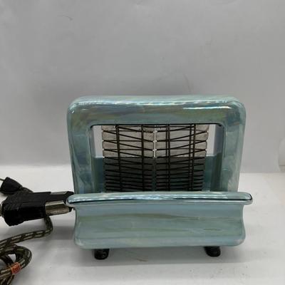 Light blue luster ceramic china Toastrite with cord