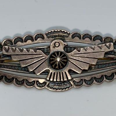 Vintage Native American Pawn Silver Thunderbird Pin/Brooch