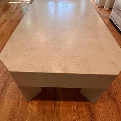 Show stopper travertine marble coffee table