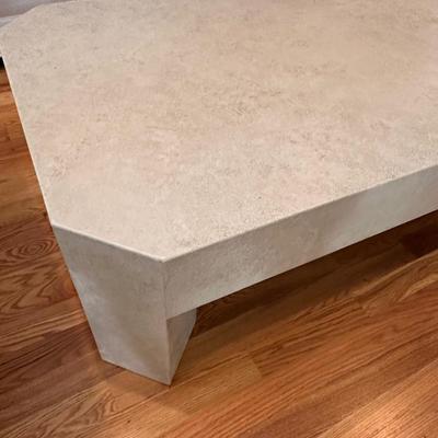 Show stopper travertine marble coffee table