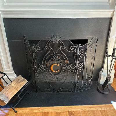 If you have C in your initials, you are in luck! “C” fireplace screen and tools