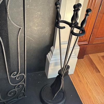 If you have C in your initials, you are in luck! “C” fireplace screen and tools