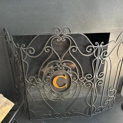 If you have C in your initials, you are in luck! “C” fireplace screen and tools