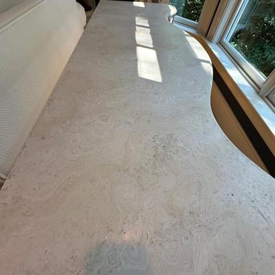 Marble top and metal console table