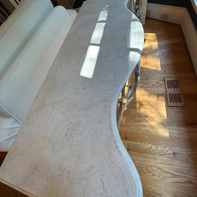 Marble top and metal console table