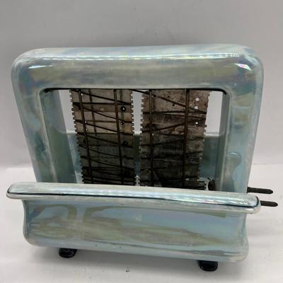 Light blue luster ceramic china Toastrite with cord #2