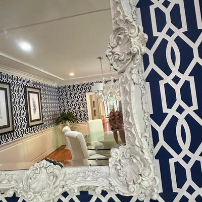 Antique mirror painted white