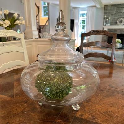 Glass lidded jar