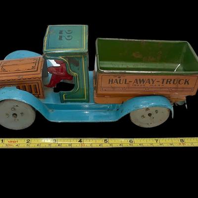 1920’s Tin Wind-Up Haul-Away Truck by Strauss