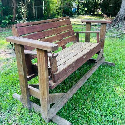 Wood Rocker Glider
