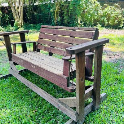 Wood Rocker Glider