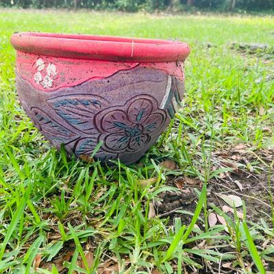 Terra Cotta Planters With Design