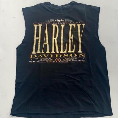 1993 Sleeveless 90th Anniversary Harley-Davidson Single Stitch Tee Shirt