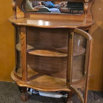 Beautiful Oak Display Cabinet