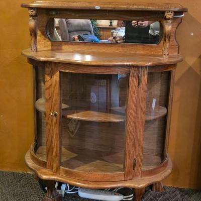 Beautiful Oak Display Cabinet