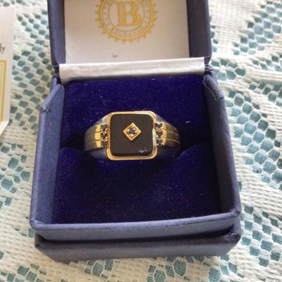 Bradford Exchange Black Onyx 925 Men’s Ring.