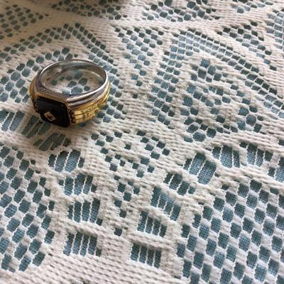 Bradford Exchange Black Onyx 925 Men’s Ring.