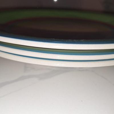 3 colorful plates by royal norfolk